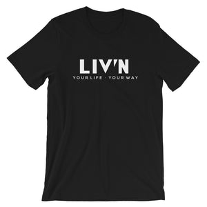 LIV'N YLYW White logo Short-Sleeve T-Shirt