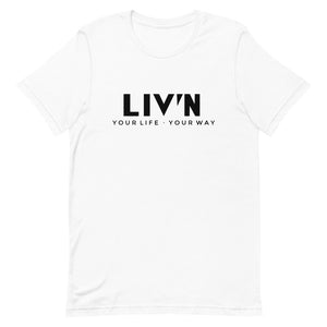 LIV'N YLYW Black Logo Short-Sleeve T-Shirt