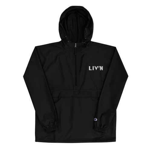 Champion x LIV'N Embroidered Packable Windbreaker White Logo